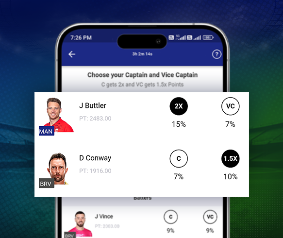 My Master11 CHOOSE YOUR CAPTAIN & VICE CAPTAIN